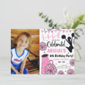 チアリーダーへの女の子の招待 招待状 (スタンド正面)