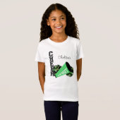 チアリーダーカスタマイズ可能な緑 Tシャツ (正面フル)
