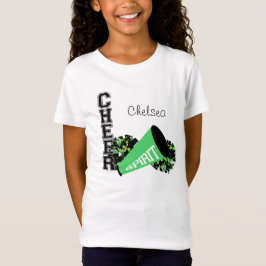 チアリーダーカスタマイズ可能な緑 Tシャツ