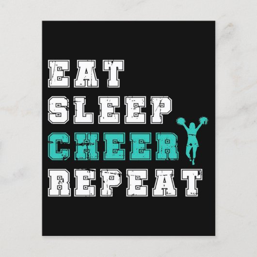 チアリーダーギフトダンス |かわいいチアリーティングデザイン チラシ (正面)