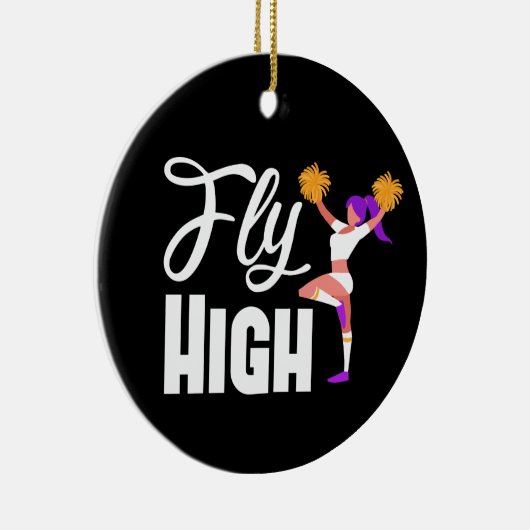 チアリーダークリスマスオーナメントチアリーティング セラミックオーナメント (右)