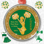 チアリーダークリスマスオーナメントパーソナライズされた セラミックオーナメント