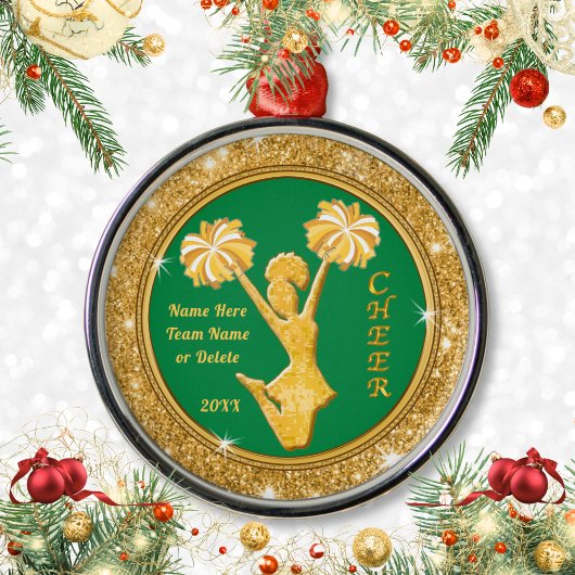 チアリーダークリスマスオーナメントパーソナライズされた セラミックオーナメント