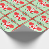 チアリーダークリスマスホリディギフト ラッピングペーパー (角)