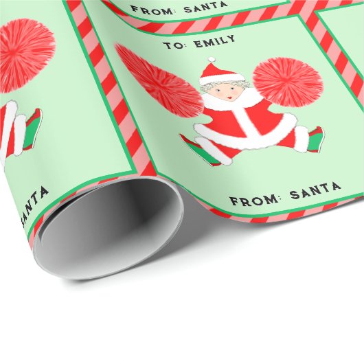 チアリーダークリスマスホリディギフト ラッピングペーパー (ロールコーナー)