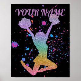 チアリーダーグラディエント高校または大学イベント ポスター