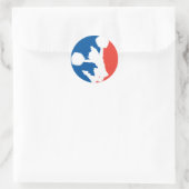 チアリーダーシルエット ラウンドシール (バッグ)