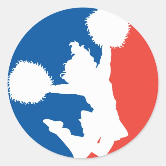 チアリーダーシルエット ラウンドシール (正面)