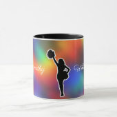 チアリーダースポーツ強調は名前でパーソナライズ マグカップ (中央)