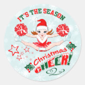 チアリーダーズクリスマス応援 ラウンドシール (正面)