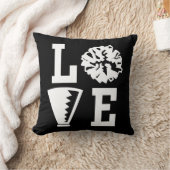 チアリーダーズラブブラック応援クッション クッション (ブランケット)