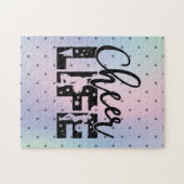 チアリーダータイポグラフィかわいいグラデーショングラデーショントレンディー ジグソーパズル (横)