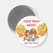 チアリーダーチアリーティングカスタマイズ可能物 マグネット (正面/裏面)