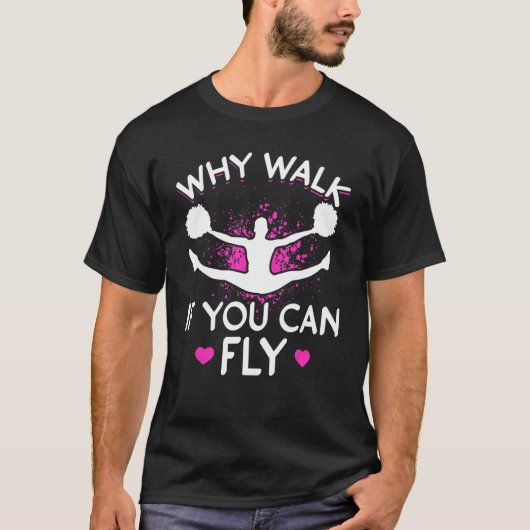 チアリーダーチアリーティング歩もしいて飛べる理由1 Tシャツ (正面)