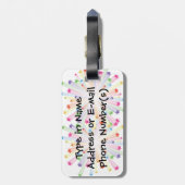 チアリーダーバッグラベル ラゲッジタグ (裏面縦)