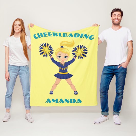チアリーダーパーソナライズされたフリースブランケット フリースブランケット (インサイチュ)