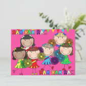 チアリーダーパーティー誕生日招待状 招待状 (スタンド正面)