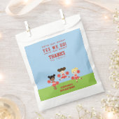 チアリーダーパーティー フェイバーバッグ (クリップ留めされた状態)