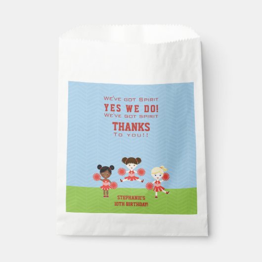 チアリーダーパーティー フェイバーバッグ (正面)