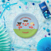 チアリーダーパーティー ペーパープレート (パーティー)