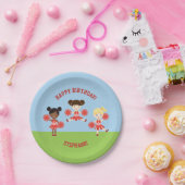 チアリーダーパーティー ペーパープレート (パーティー)