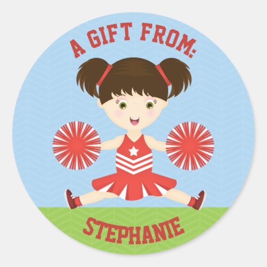 チアリーダーパーティー ラウンドシール (正面)