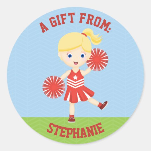 チアリーダーパーティー ラウンドシール (正面)