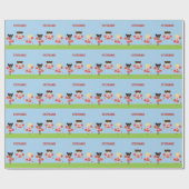 チアリーダーパーティー ラッピングペーパー (フラット)