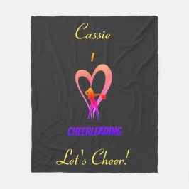チアリーダーピンク、イエロー、ブラックフリースブランケット フリースブランケット