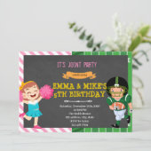 チアリーダーフットボールのジョイントパーティー 招待状 (スタンド正面)