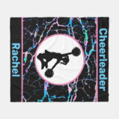 チアリーダーブラック抽象芸術フリースブランケット フリースブランケット (正面(横))