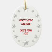 チアリーダーブルネット赤&白 セラミックオーナメント (裏面)