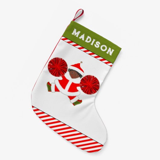 チアリーダーホリディギフト スモールクリスマスストッキング (正面 (吊り時))