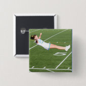 チアリーダーボタン 缶バッジ (正面&裏面)