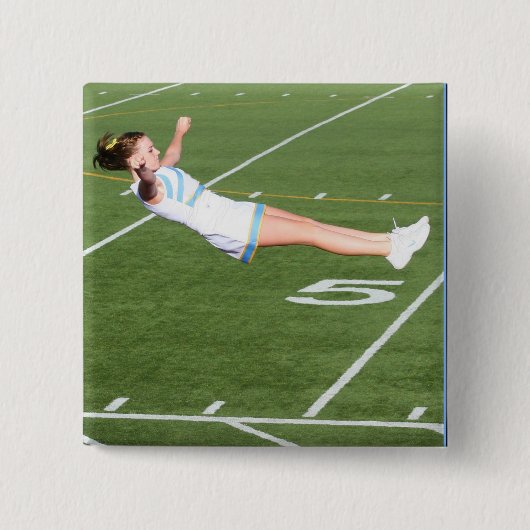 チアリーダーボタン 缶バッジ (正面)