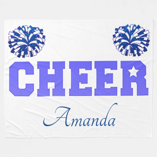チアリーダーポンポン応援フリースブランケット フリースブランケット (正面(横))