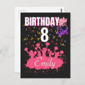 チアリーダー体操誕生日女 ポストカード (正面/裏面)