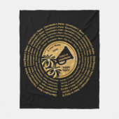 チアリーダー全員の名前、チアリーティングコーチの贈り物、 フリースブランケット (正面)