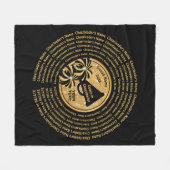 チアリーダー全員の名前、チアリーティングコーチの贈り物、 フリースブランケット (正面(横))