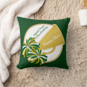 チアリーダー向けの緑と金ゴールド応援の贈り物、コーチ クッション (ブランケット)