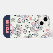 チアリーダー女子サッカーパーソナライズされた iPhoneケース (裏面横)