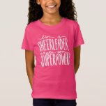 チアリーダー引用文Tシャツfor Girls Tシャツ<br><div class="desc">あなたの人生の小さなチアリーインスパイアダーに完璧な贈り物を探している?その後、この手書きのチアリーダー引用文デザインが大好き!</div>