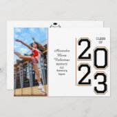 チアリーダー応援2023年後期卒業 招待状 (正面/裏面)