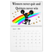 チアリーダー感動的引用文カレンダー カレンダー (3月 2026)