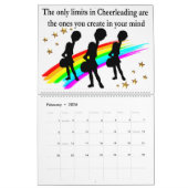 チアリーダー感動的引用文カレンダー カレンダー (2月 2026)