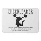チアリーダー感動的引用文 バスマット (正面)