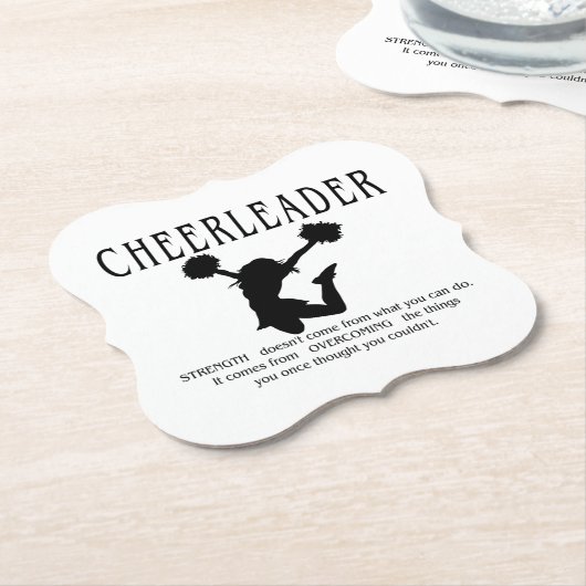 チアリーダー感動的引用文 ペーパーコースター (アングル)
