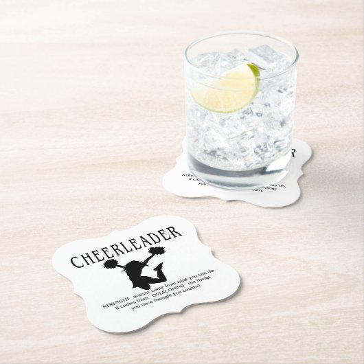 チアリーダー感動的引用文 ペーパーコースター (インサイチュ)