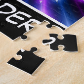 チアリーダー紫と青の爆発 ジグソーパズル (側面)