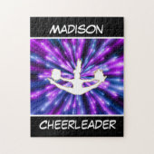 チアリーダー紫と青の爆発 ジグソーパズル (縦)
